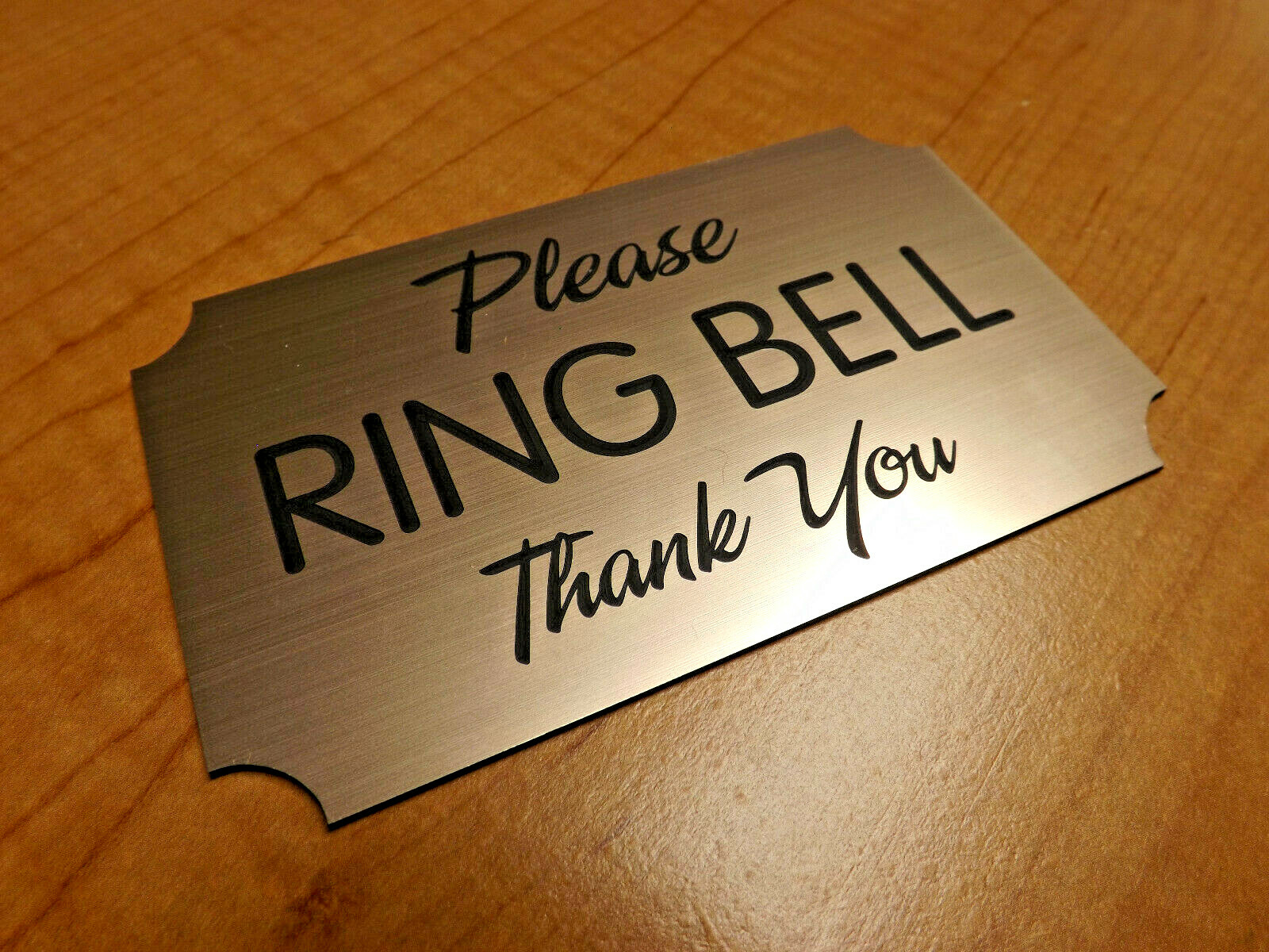 Engraved ~ Please RING BELL ~ Wall Door Sign Plate | Doorbell Home Office Plaque