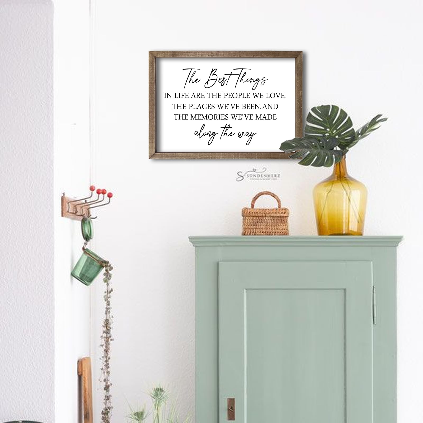 The Best Things in Life Sign 15.7”×11” Framed Wood Memories Inspirational Q…