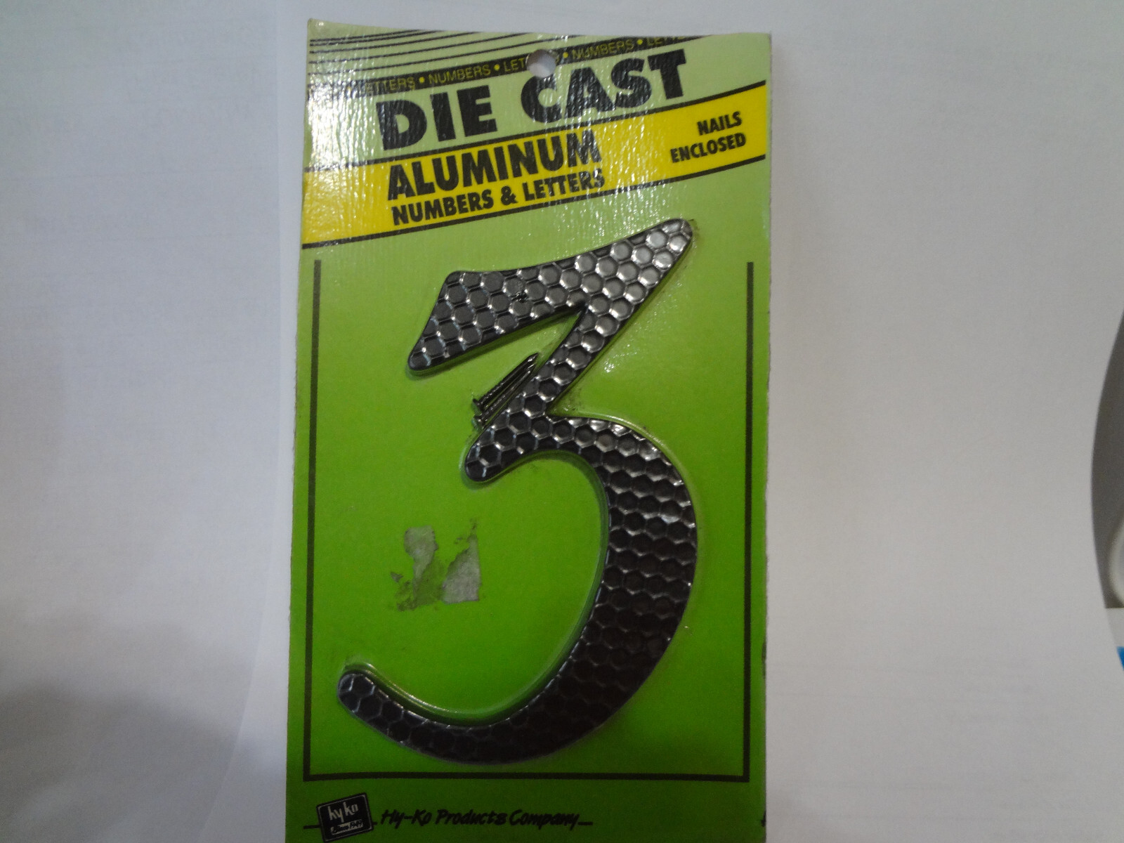 HY-KO Die Cast Aluminum Numbers 4-1/2″ Nominal – Number 3 Black