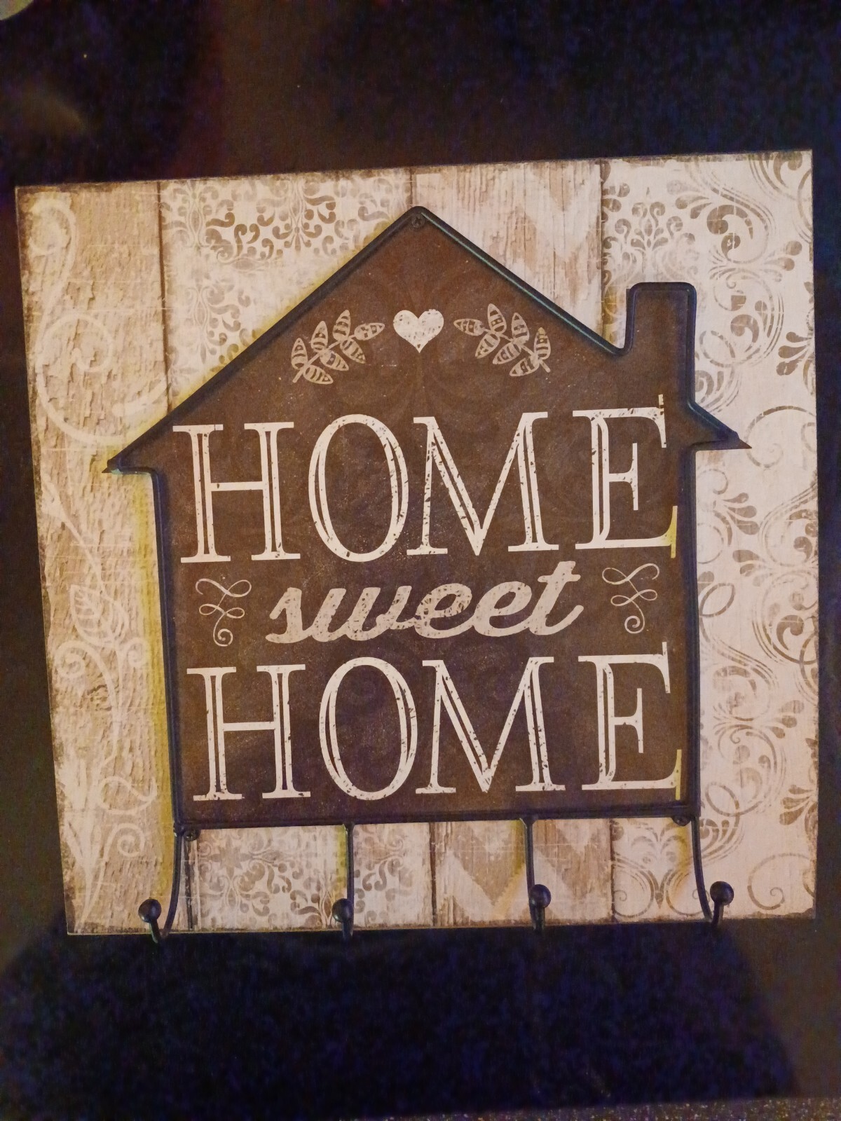 Sign Of The Times HOME SWEET HOME Gadget Wall Hanger 10×10 with 4 hooks