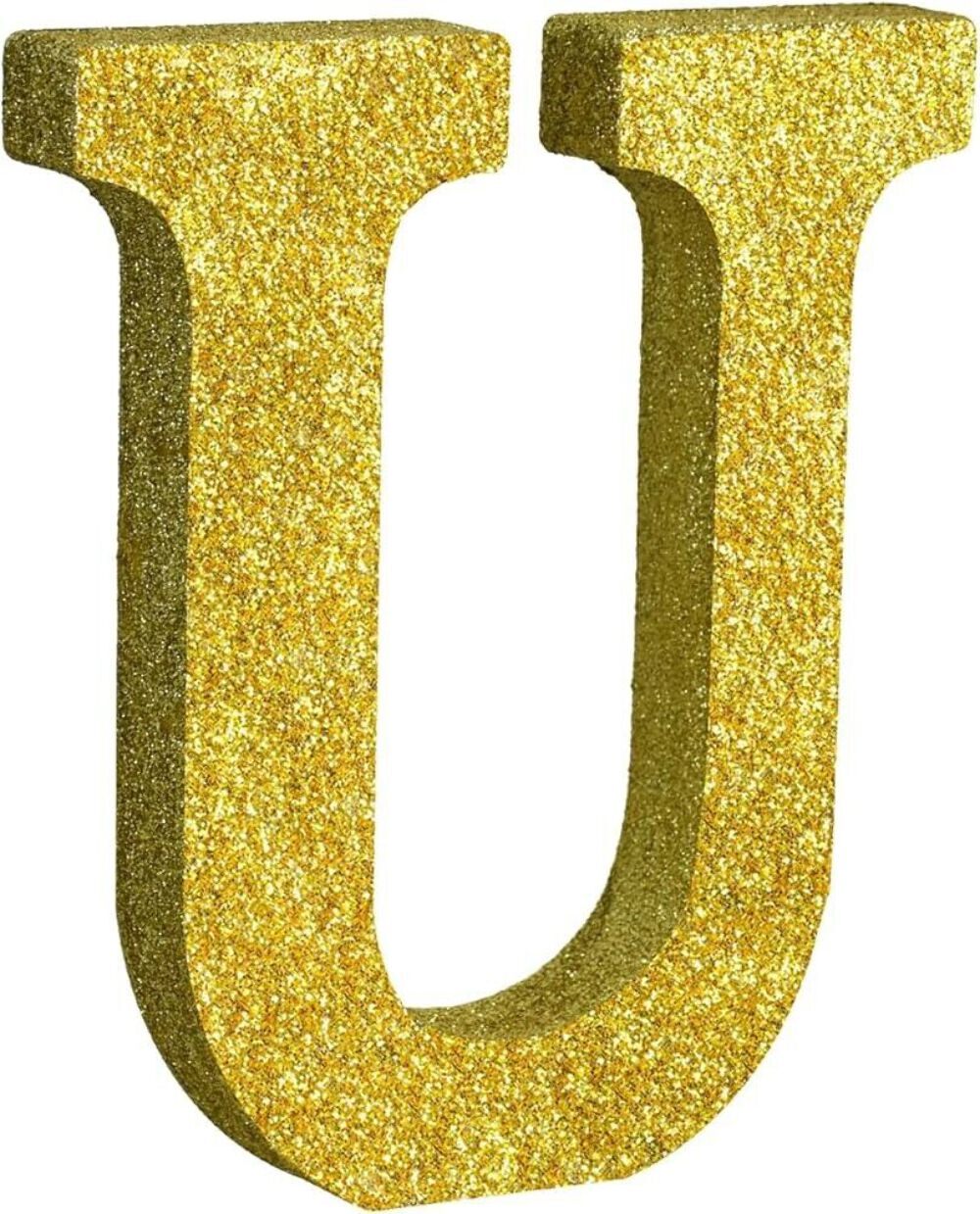 Gold Glitter Letter – U: Home Decor And Decoration (9 X 6.5 in.) Amscan