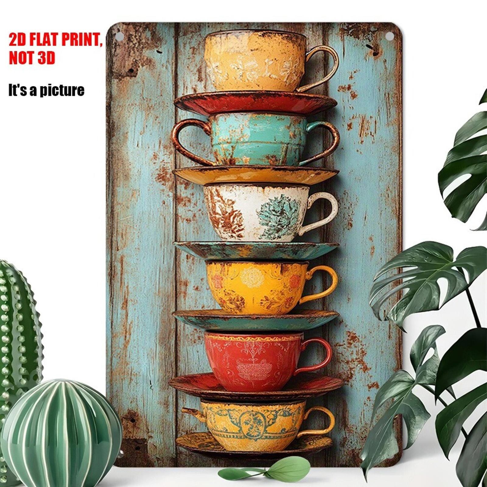 Coffee Lover Metal Sign Funny Aluminum Sign 8×12 Wall Decor Bar Pub