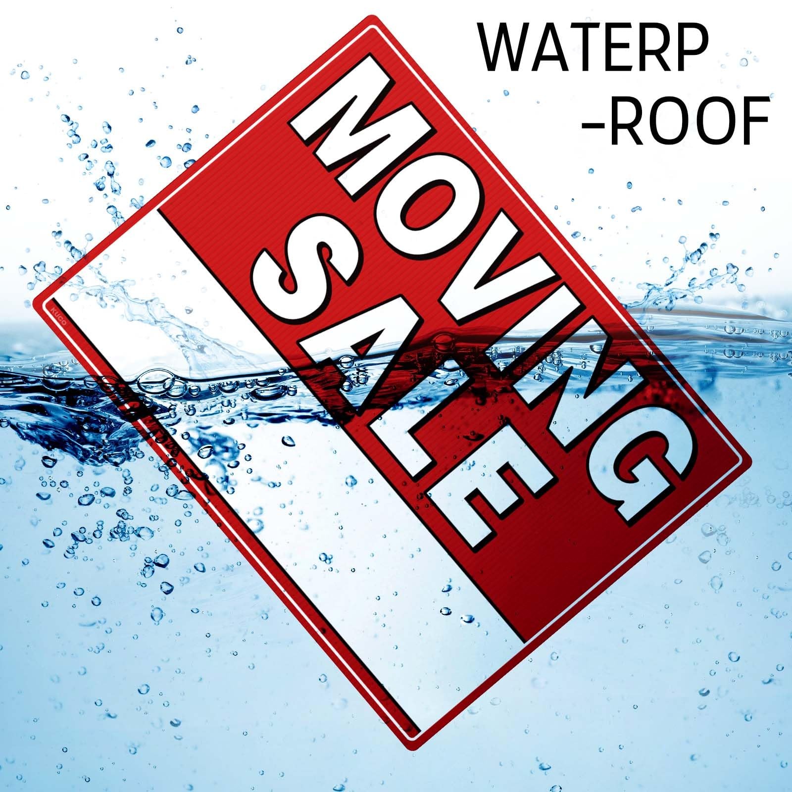 Weather-Proof Moving Sale Signs, 7 Pack, 17″x13″, Double-Sided with Arrows