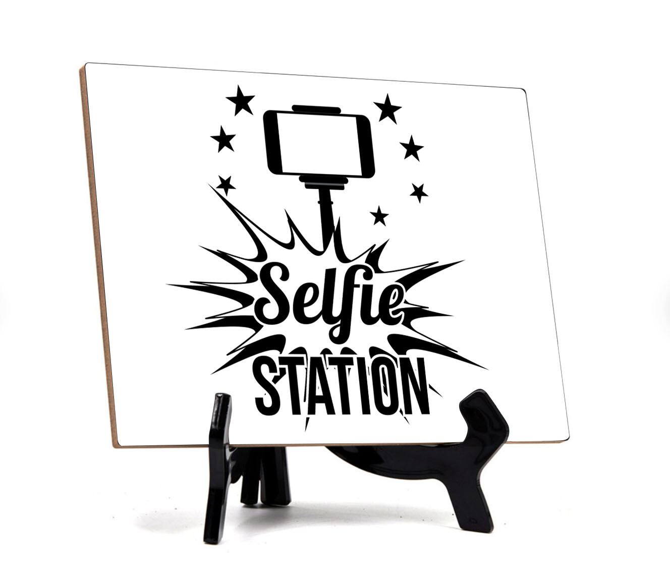 Signs ByLITA Selfie Station Phone, Table Sign with Acrylic Stand (6×8“)