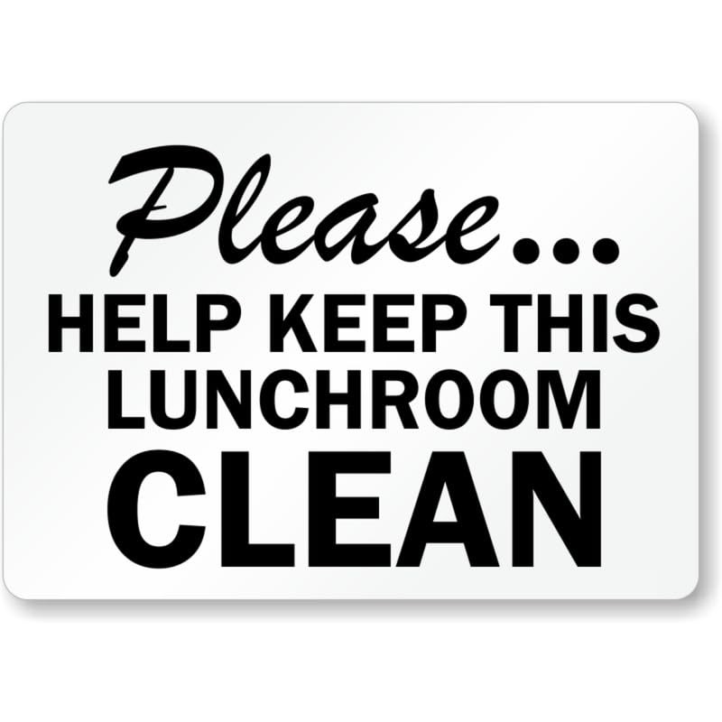 Aluminum Cafeteria Sign Rectangular Weatherproof Clear Finish Durable