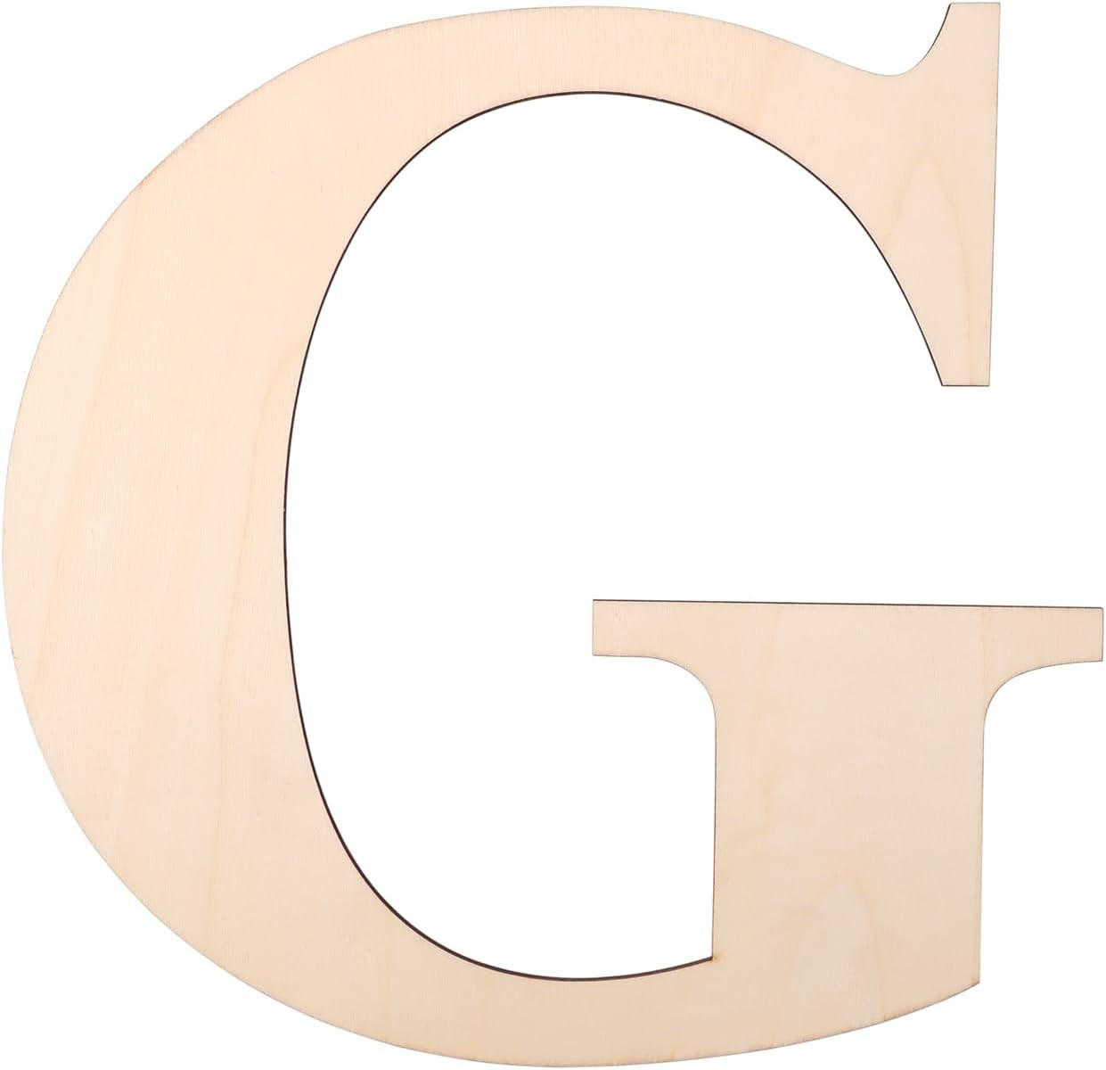 12 Inch Wooden Letter, Smooth Surface Wood Letters for Wall Decor, 1/5 INCH Blan