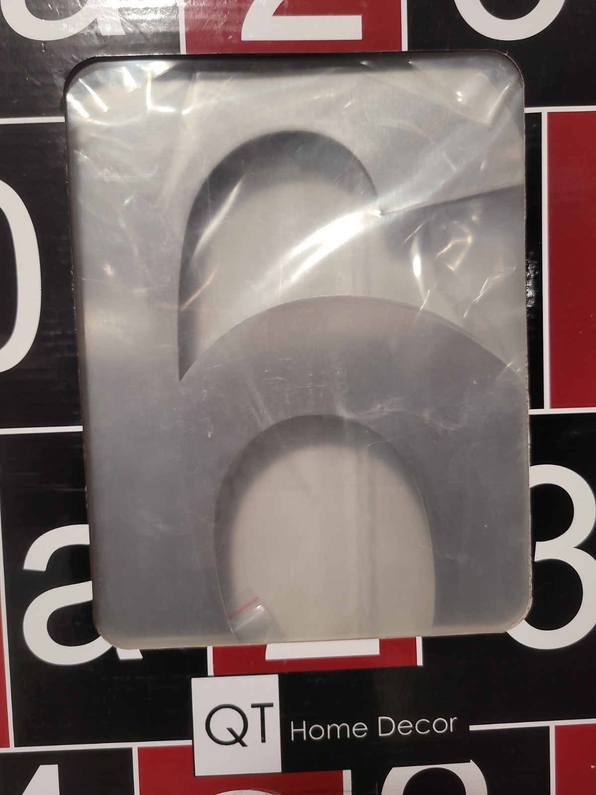 QT Home Decor 12” brushed Metal number 6 Modern, Floating, Water Proof, China