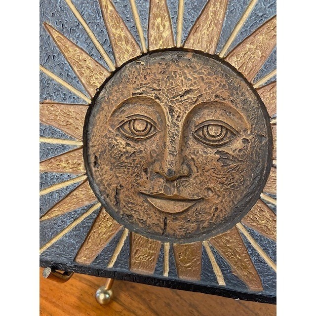 Celestial Sun Moon Phases Wall Decor SG-1641 Charcoal Gold Stone Sol “Wonder”