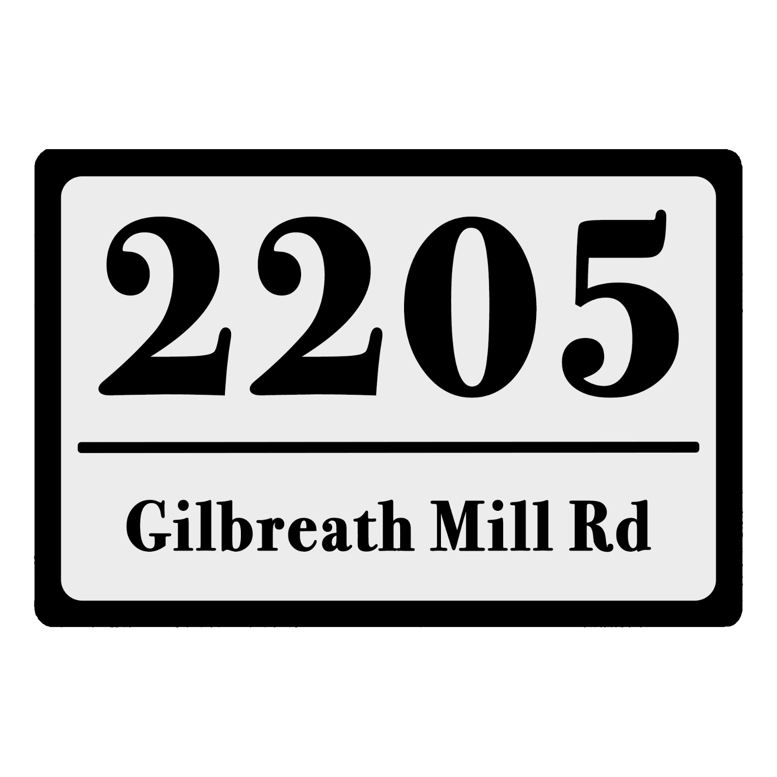 12″ x 8″ Customized Aluminum House Number Plaque Personalized Home Address Sign