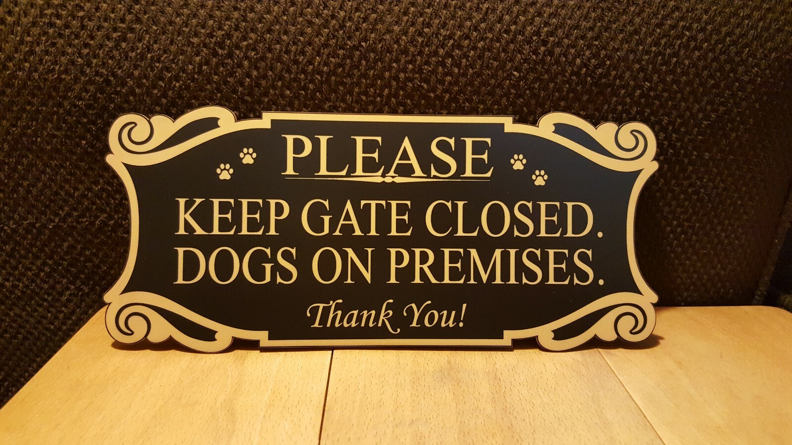 Please Keep Gate Closed Dogs On Premises Sign Indoor/Outdoor Yard, Patio, Gaden