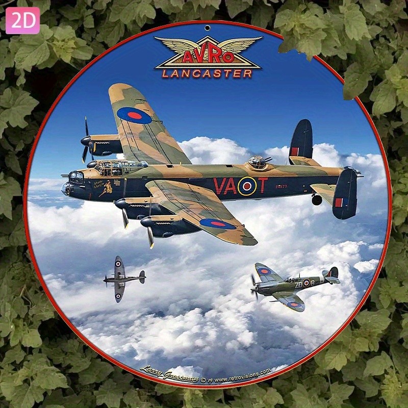 Metal Tin Signs “Avro Lancaster Bomber” Retro Wall Decor Aluminum Sign for Gard