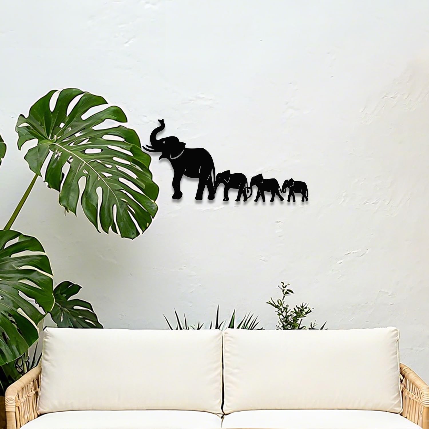 Geometric Elephant Metal Wall Art, Wildlife Lover Gift Wall Hangings Elephant…