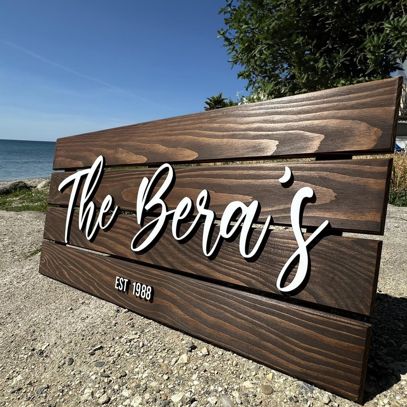 Personalized Wooden Family Name Sign for Home Decor