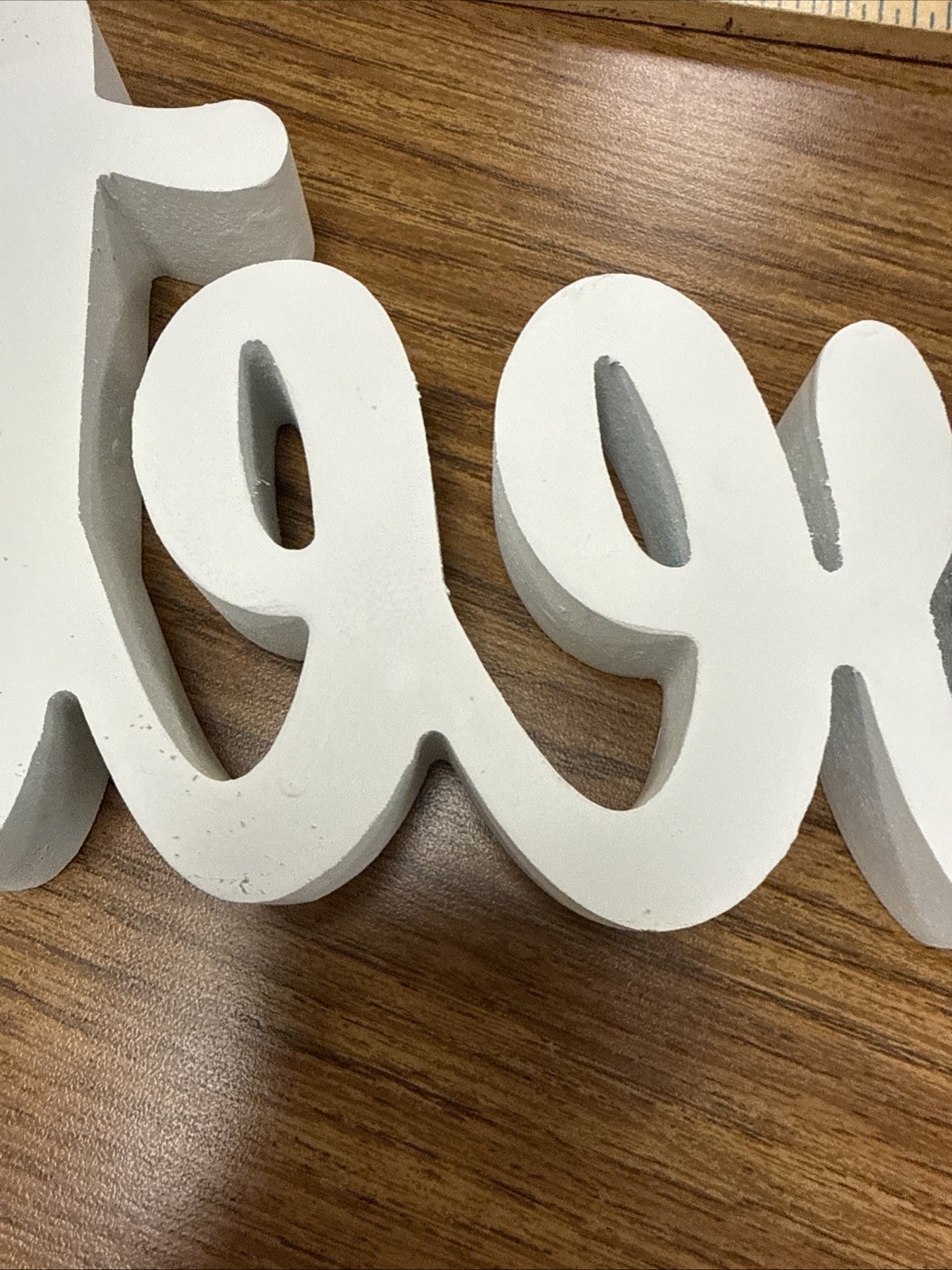 “Sweet” Word Free Standing Wood Sign White Stained See Photos