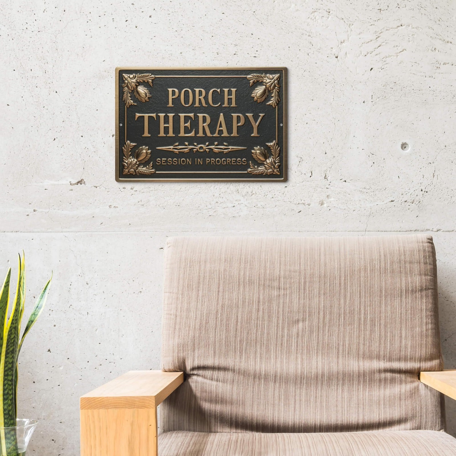 Putuo Decor Porch Therapy Tin Sign Porch Therapy Session In Progress Wall Decor