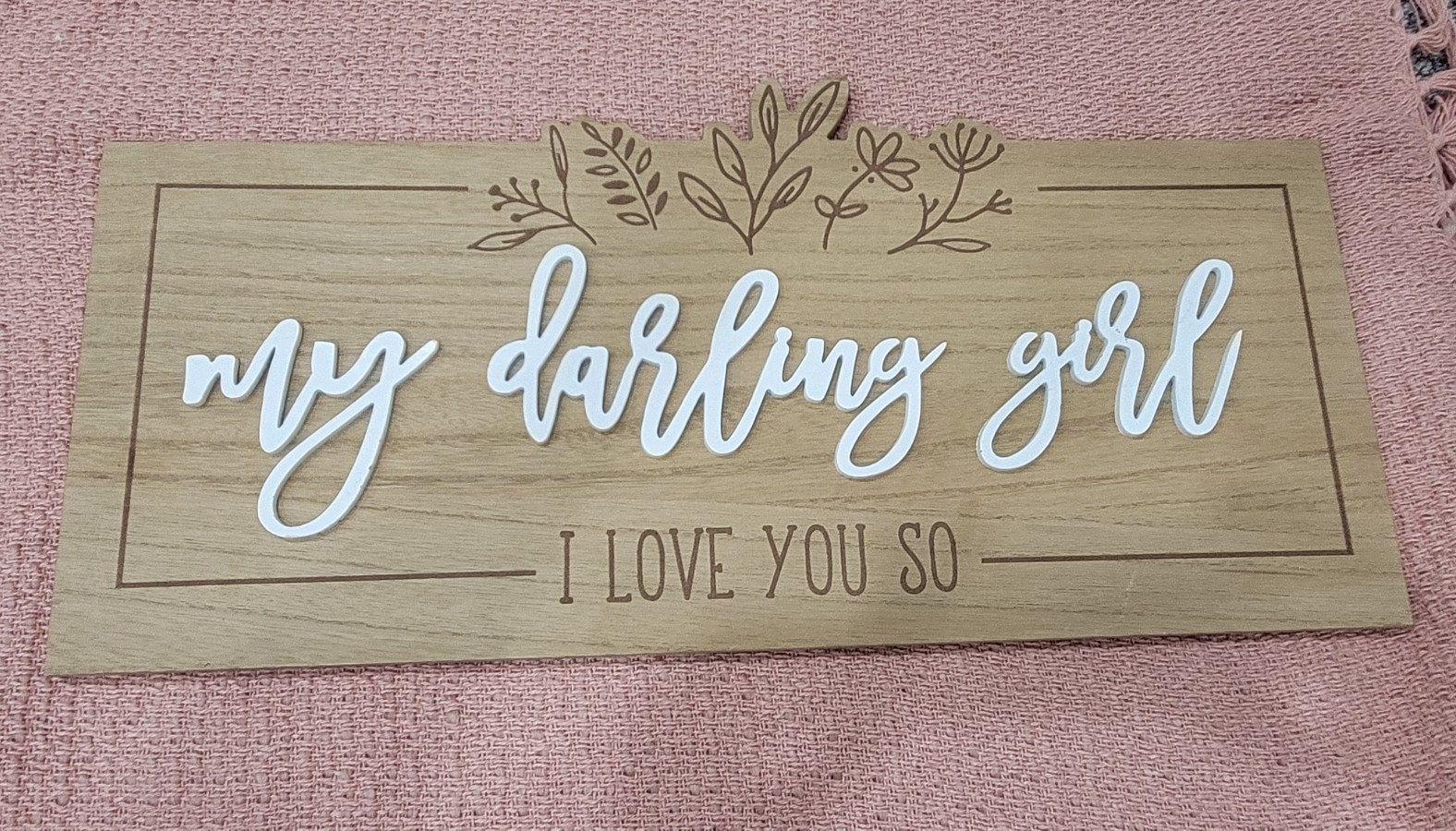 Hobby Lobby My Darling Girl Wood Wall Sign Quote 9.5in Horizontal