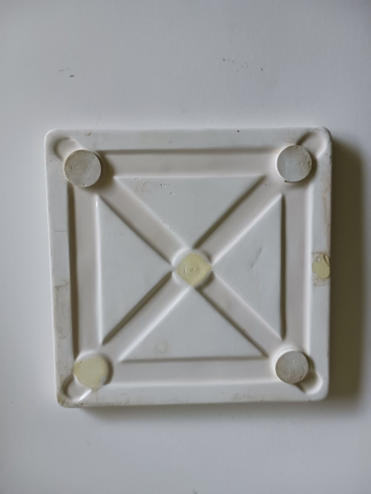 Vintage Decorative Tile featuring a Raised, Textured Design Floral 5.5 X 5.5 In.