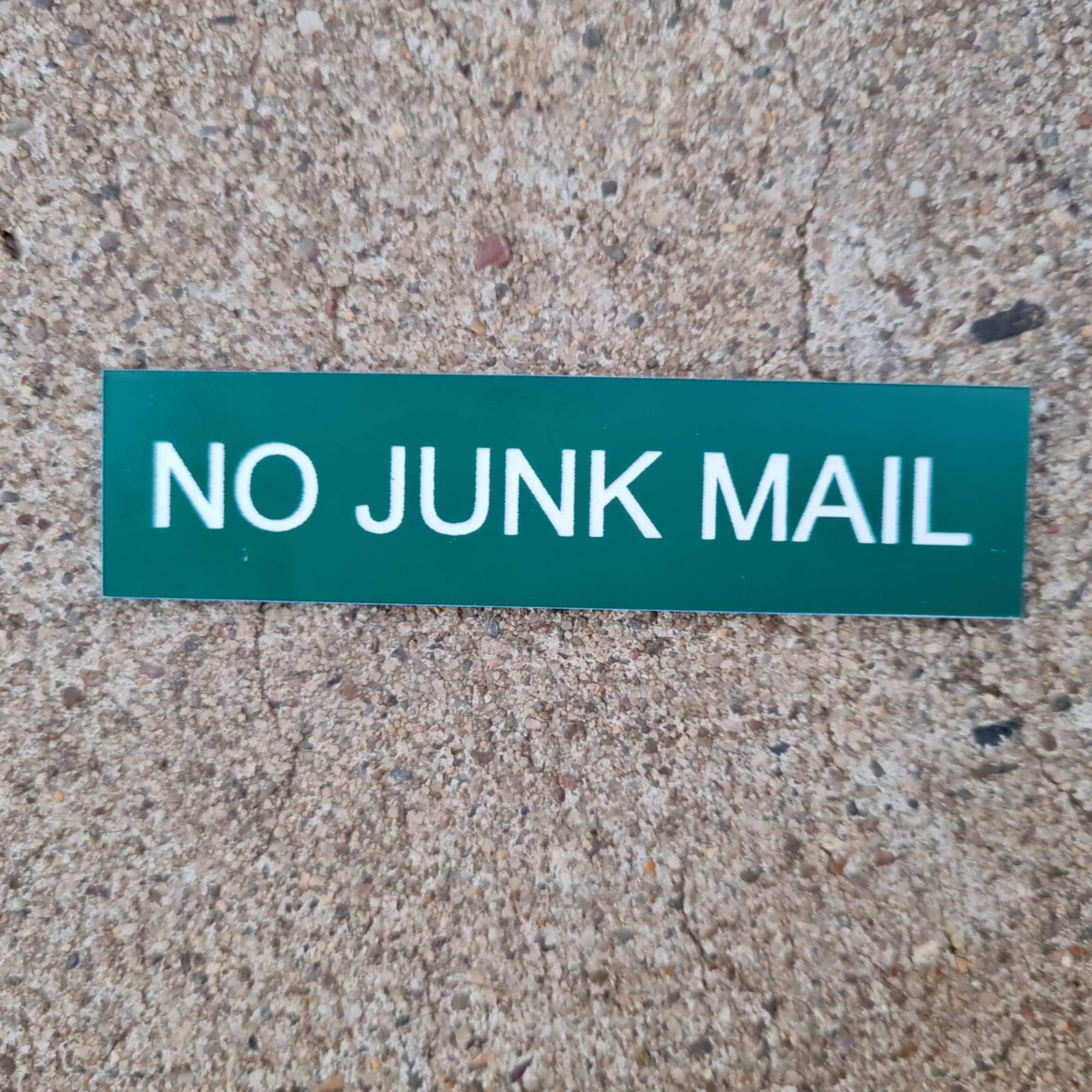 No Junk Mail Sign for Mailbox Letter Box – 30 Colours & 7 Small and Medium Sizes