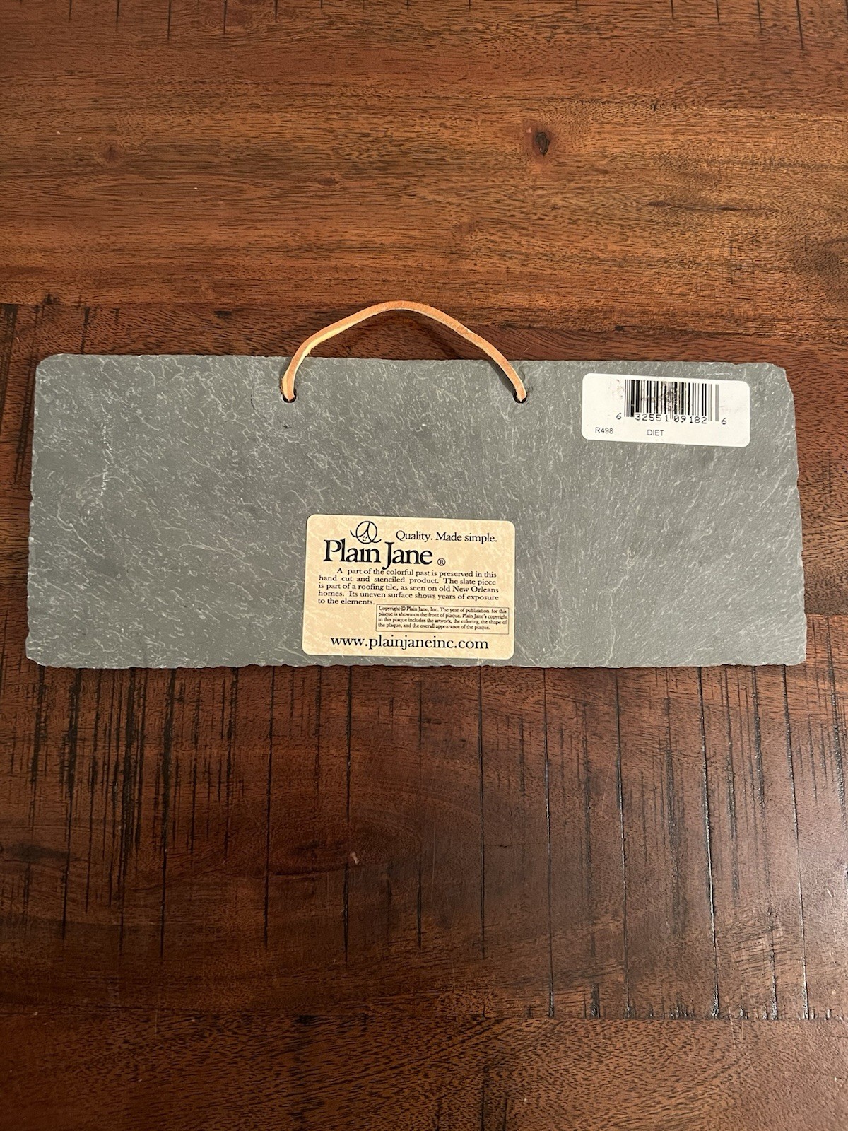Plain Jane Hand Cut Slate Funny Wall Plaque-I’m On A 30 Day Diet