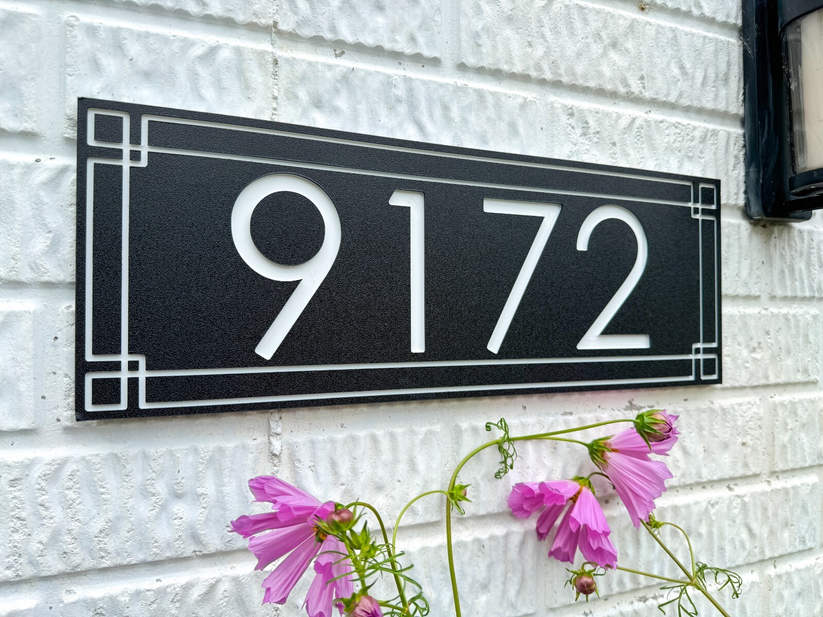 Personalized Engraved 6.5in H House Number Sign | Durable HDPE Street Address