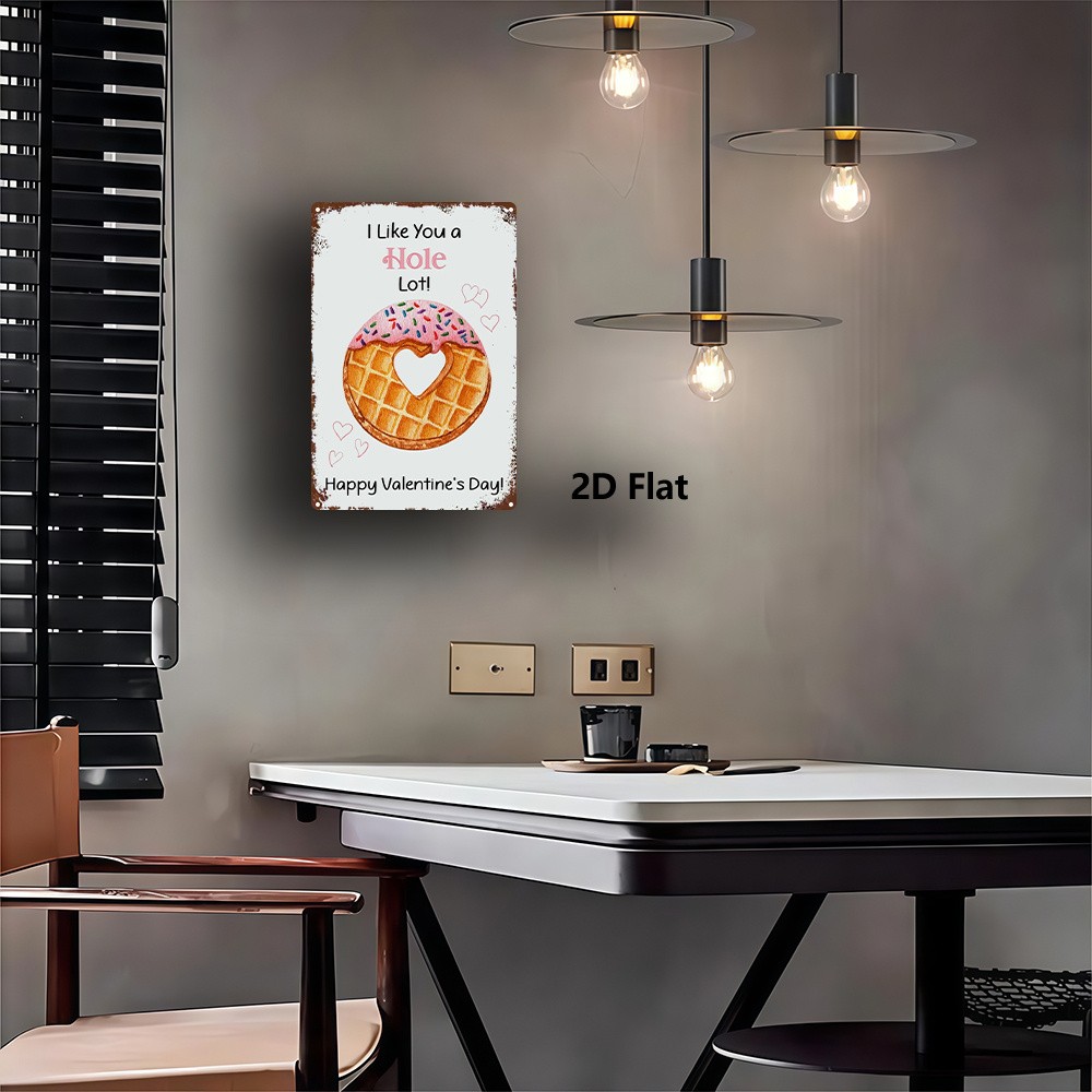 Retro Sweet Valentine Donut Metal Sign Pun Decor for Kitchen Bedroom & Gift Idea