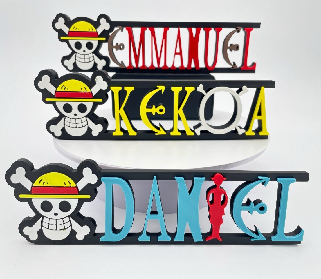 one Piece Custom One-of-a-Kind Name Plate | Personalized Desk or Shelf Decor