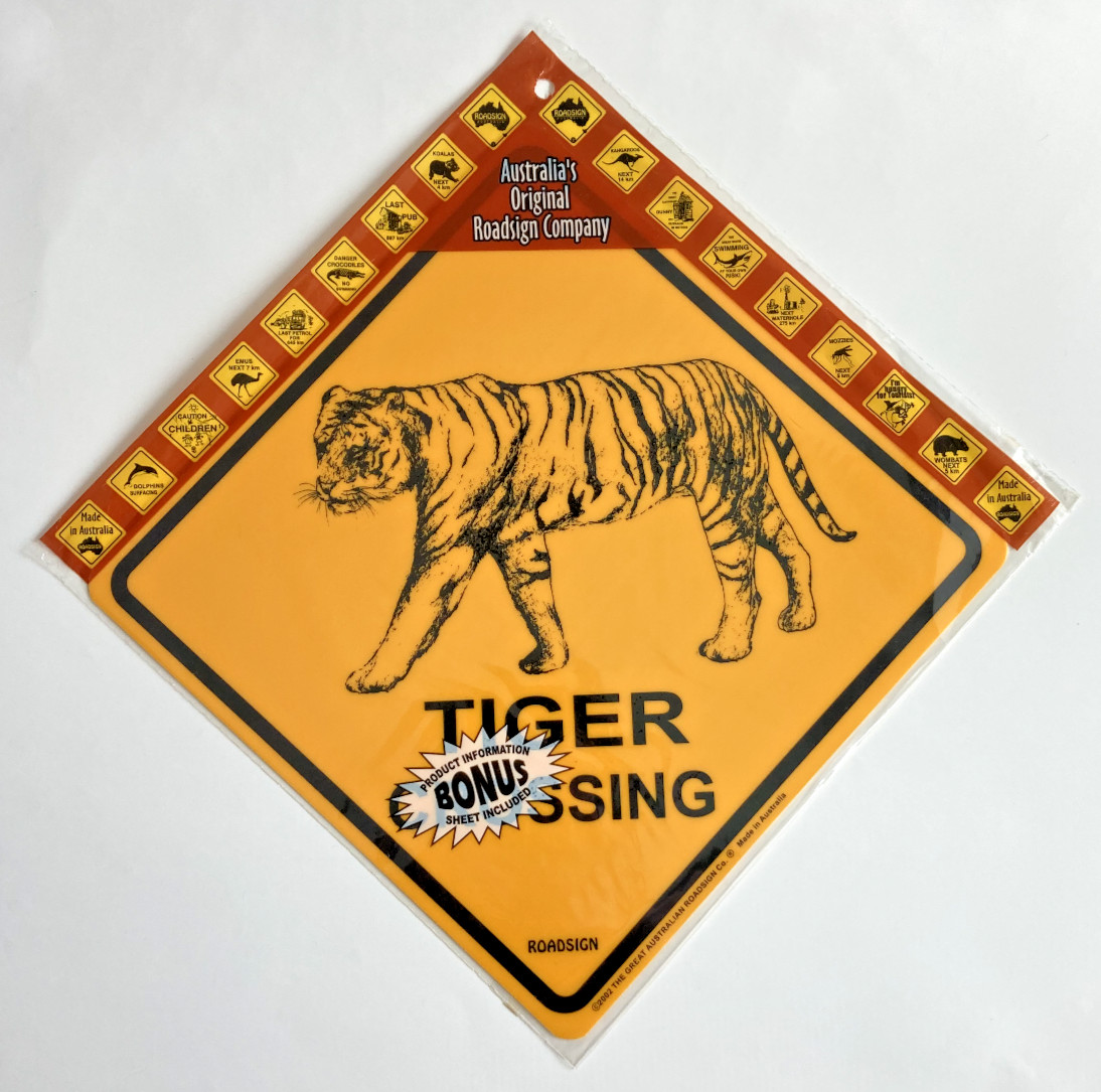 Tiger Crossing – The Great Australian Road Sign Co – Medium