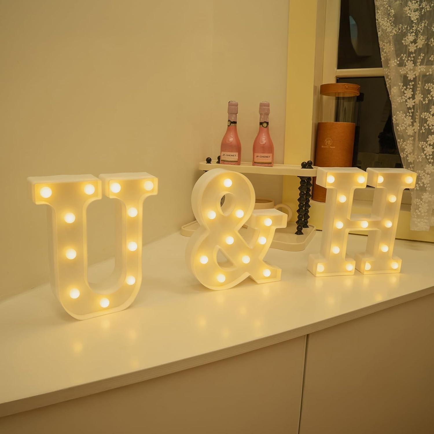 LED Marquee Letter Lights – Battery Powered Night Light for Home & Events