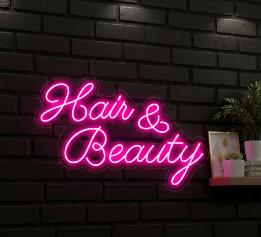 Custom Neon Sign for Salon & Bar | Personalized Name Sign | Custom LED Wall Sign