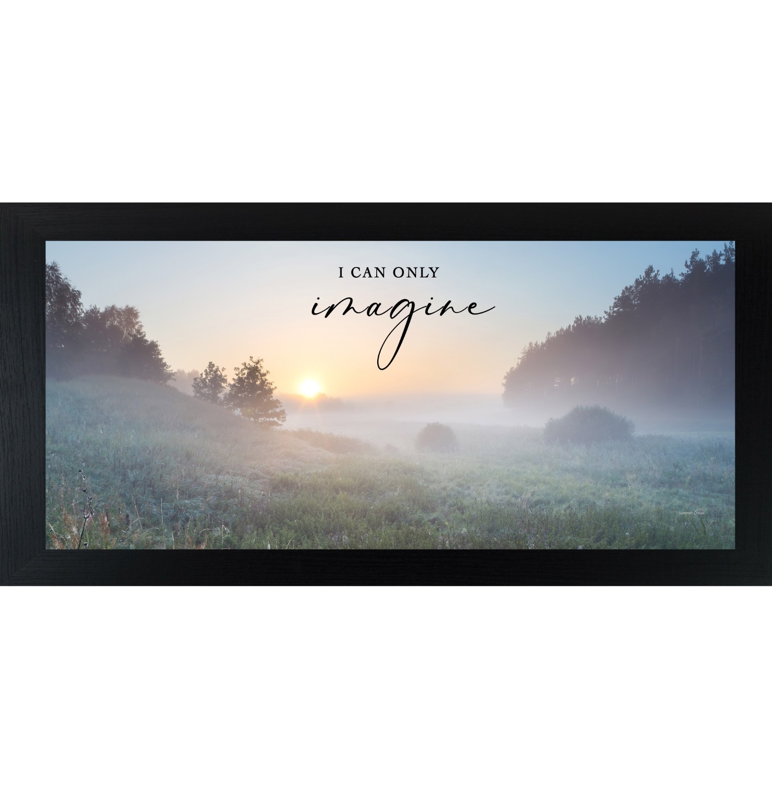 Be Still Christian Sunrise Framed Wall Art Wide Landscape Decor | Multiple Sizes