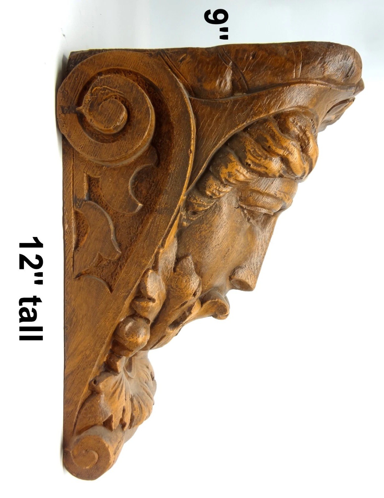 Architectural Mascaron Large Over the Door Face Wall Sculpture Plaque Decor Bust