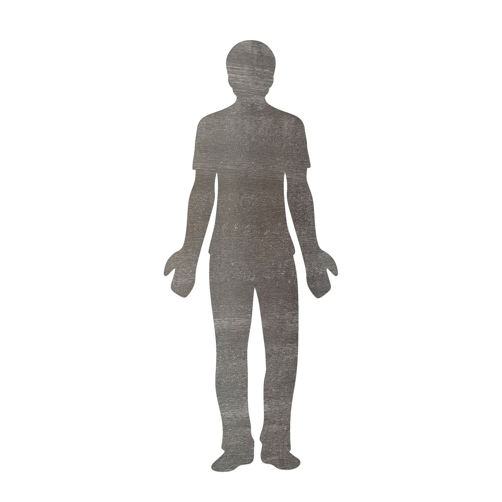 Man Steel Cutout Shape, Raw Metal Wall Art and Craft Supply
