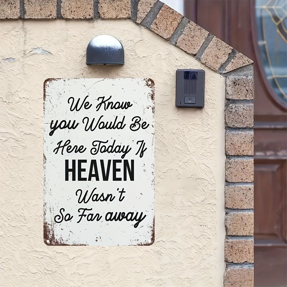 Retro Remembrance Metal Sign Heartfelt Tribute Decor for Memorial Garden & Altar