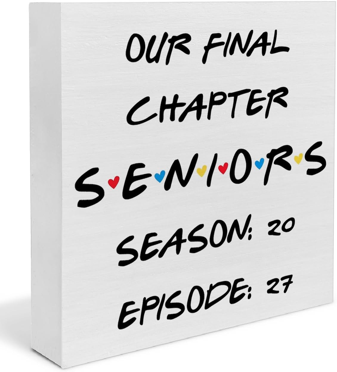 Class of 2027 Graduation Decor, Our Final Chapter Senior 2027 Wooden Box Sign, S
