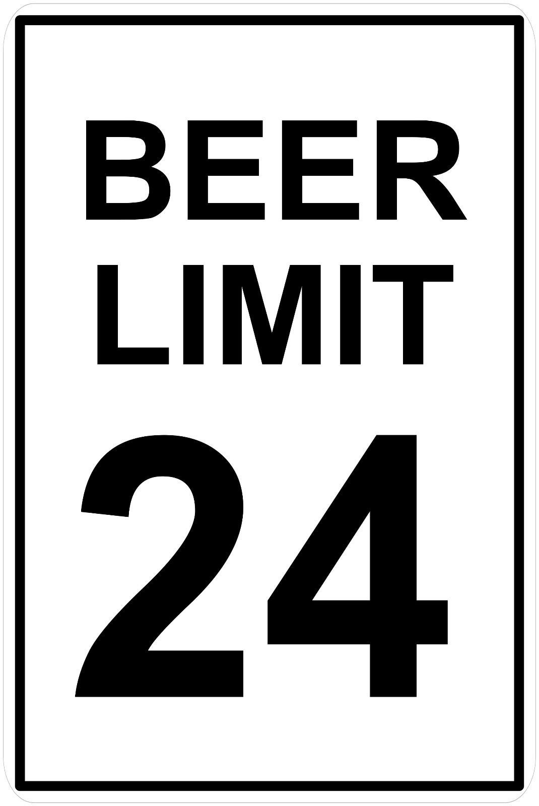 Aluminum Novelty Sign Sticker Tiger Beer Limit 24 8×12 Funny Man Cave