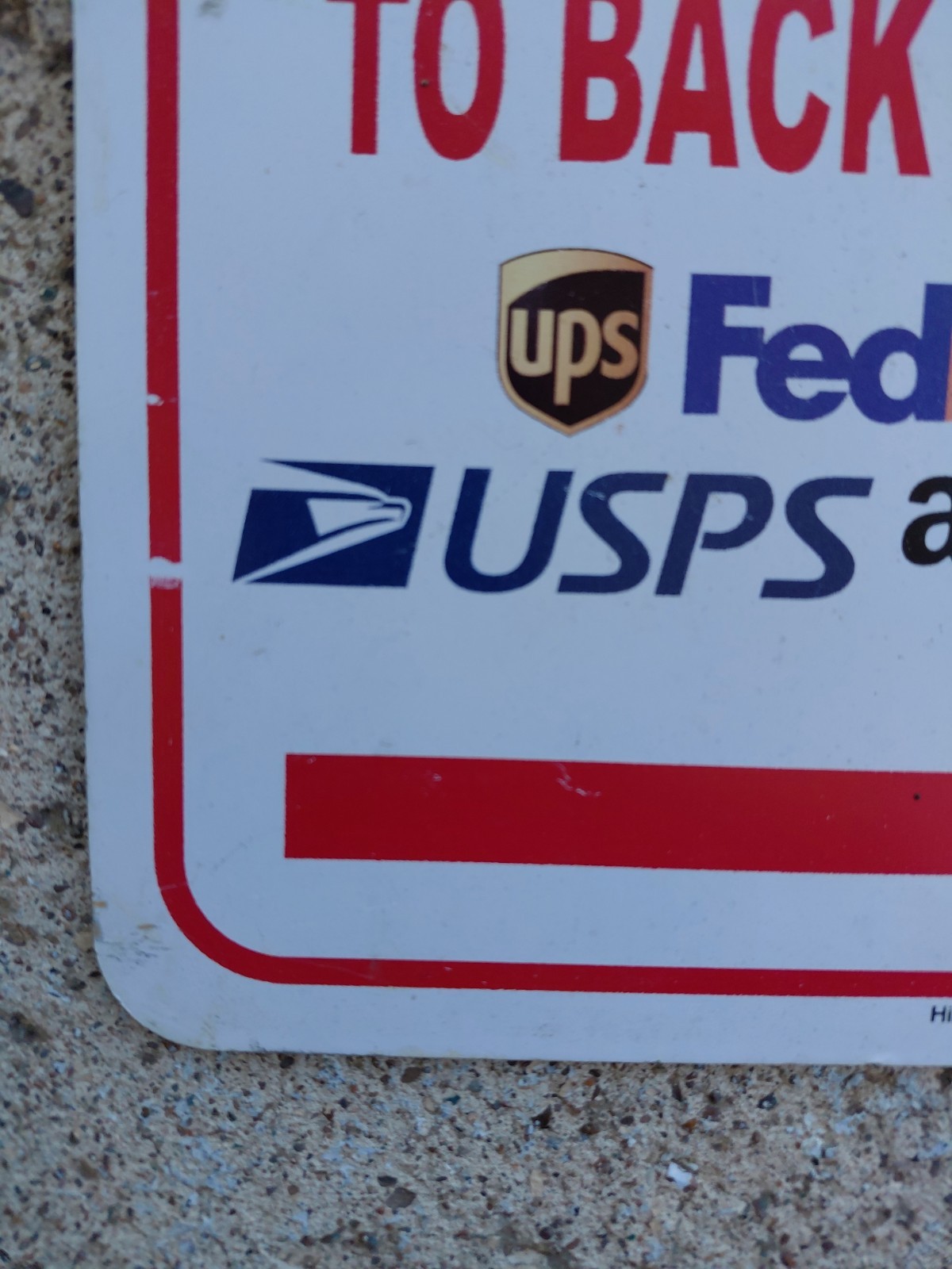 Deliver All Packages To Back Door Arrow Right Sign Ups FedEx Usps Amazon Used