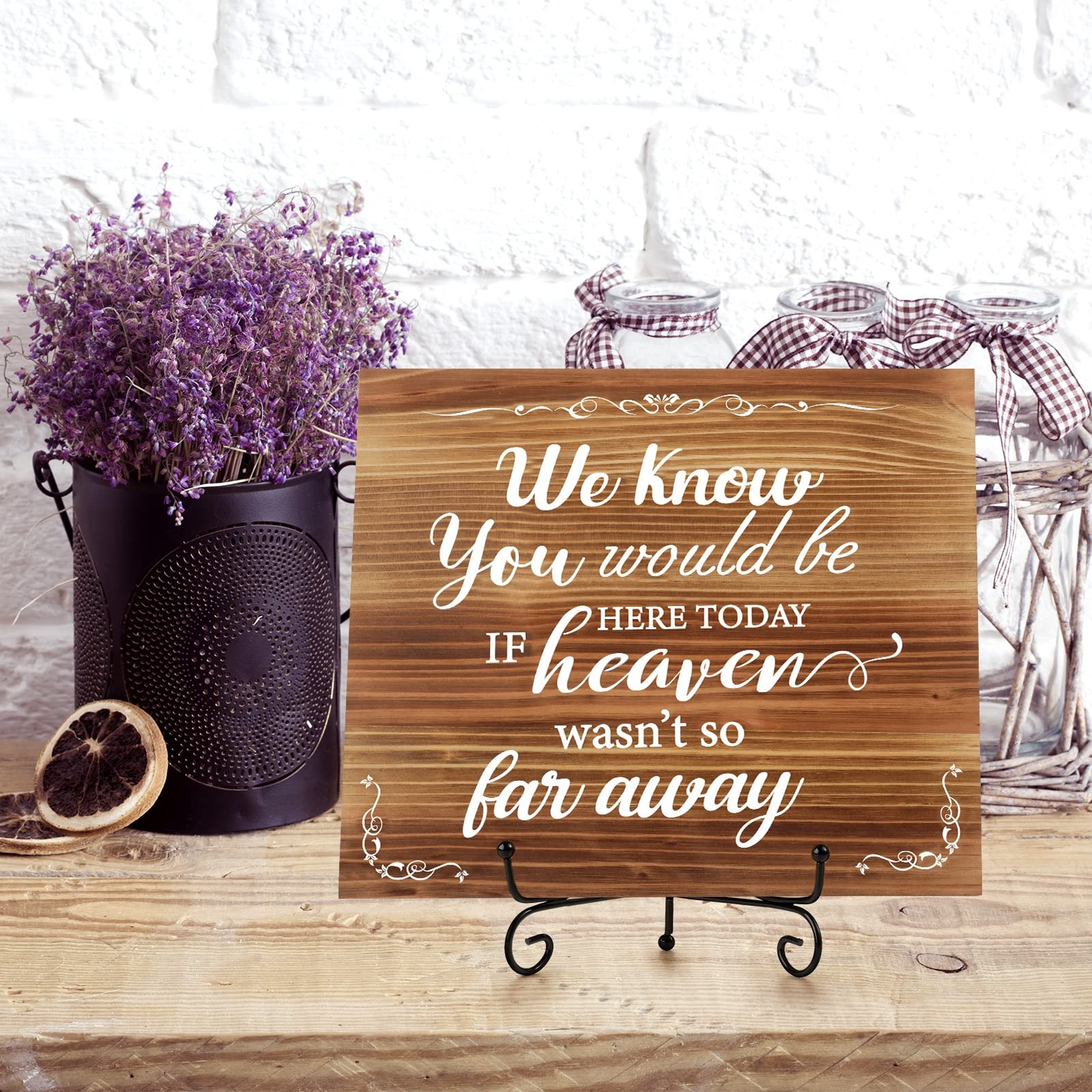 Wedding Memorial Sign We Know You Would Be 9.45 x 8.27 inches, Brown, black