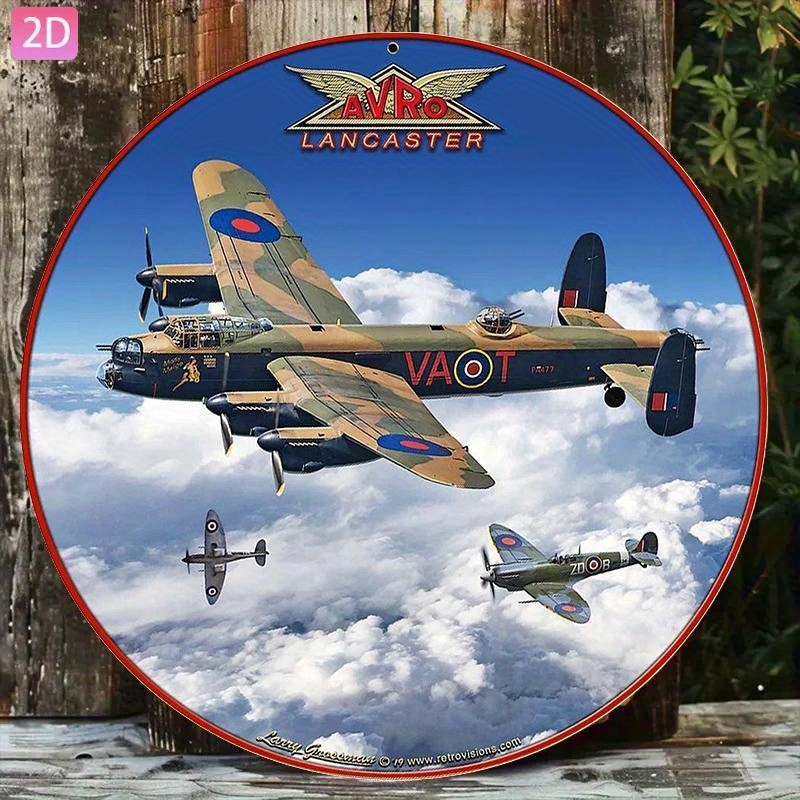 Metal Tin Signs “Avro Lancaster Bomber” Retro Wall Decor Aluminum Sign for Gard