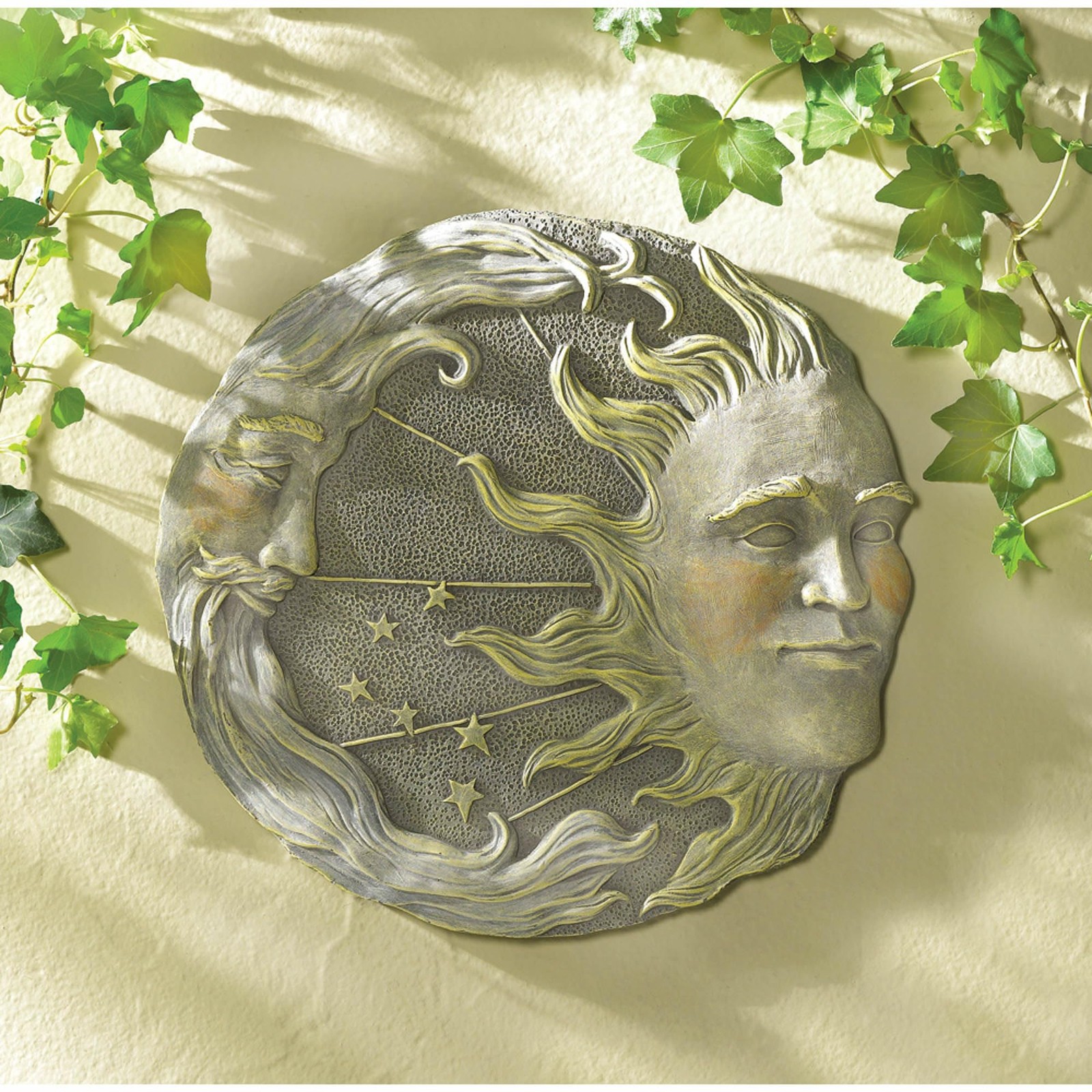 Gifts & Decor Celestial Sun Moon Star Wall Plaque for Living Room