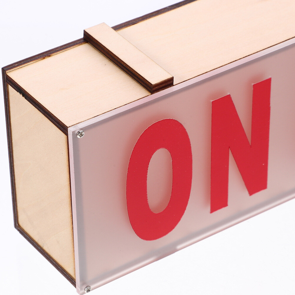 on Air Sign Light Warning LED Personality Solid Wood Office