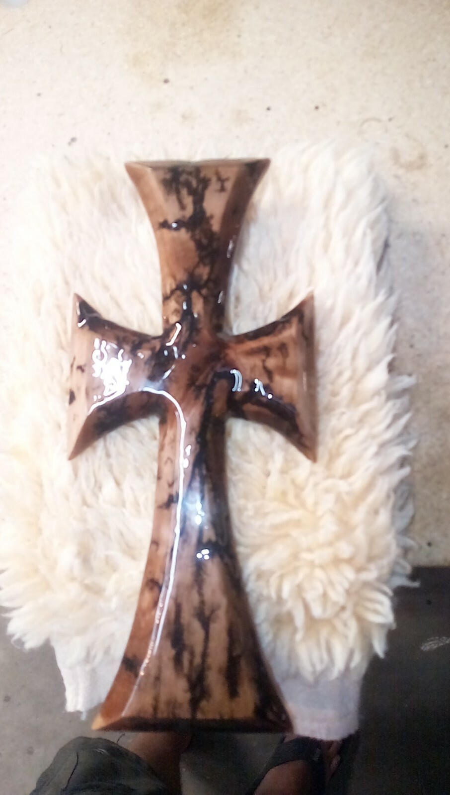 Custom Handmade very nice Cross That Was Fractul Burnt Giving It A Very Good…