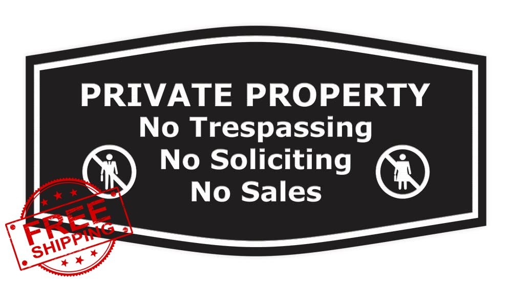 Signs ByLITA Private Property Sign Black Medium 3.5×7″ 1 Pack