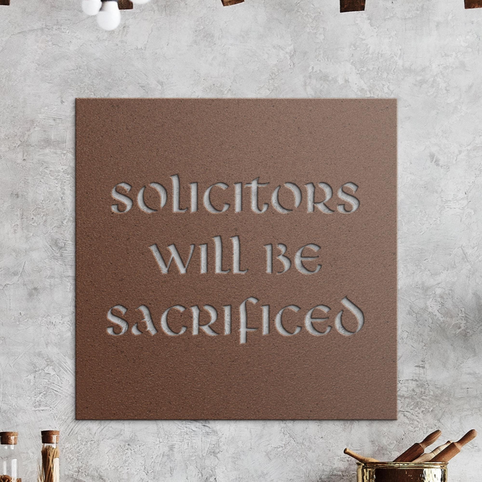 No Soliciting Metal Sign – No Trespassing Porch Art Multiple Colors Sizes