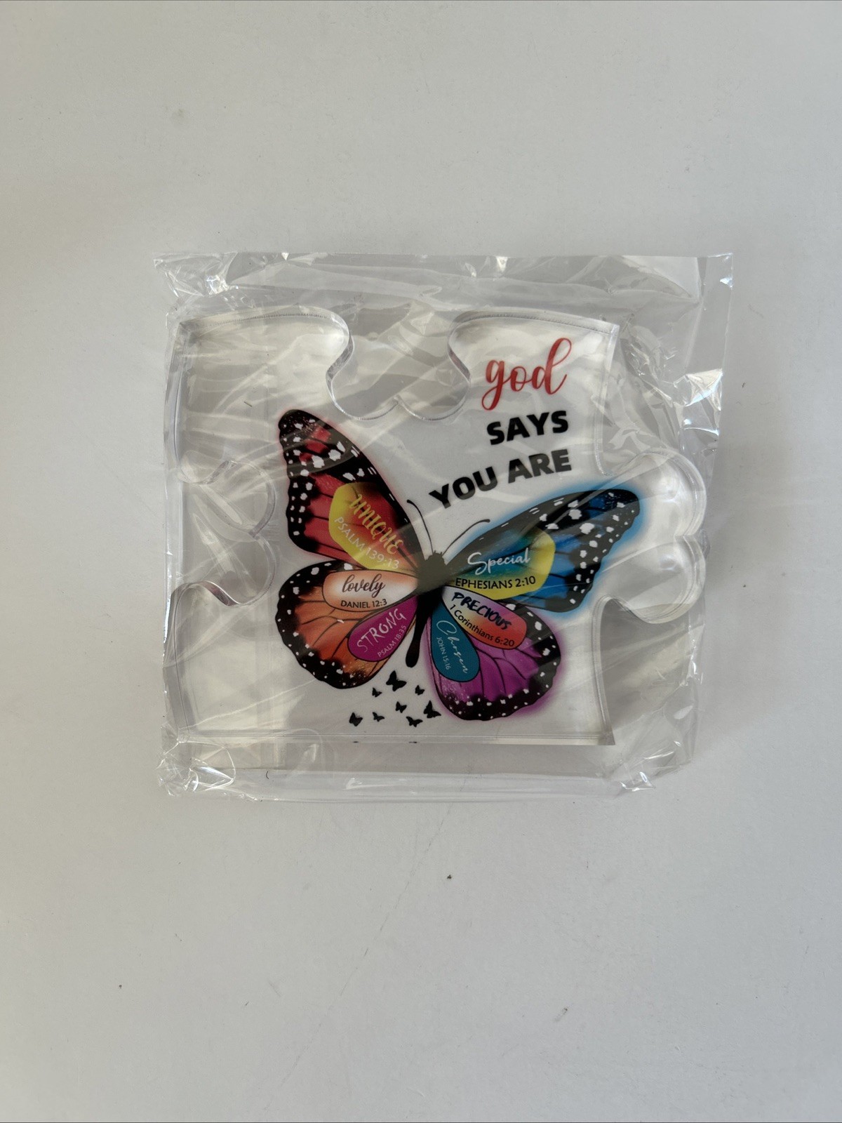 Christian Gifts for Women/Teen Desk Wall Decor Butterfly Puzzle Piece