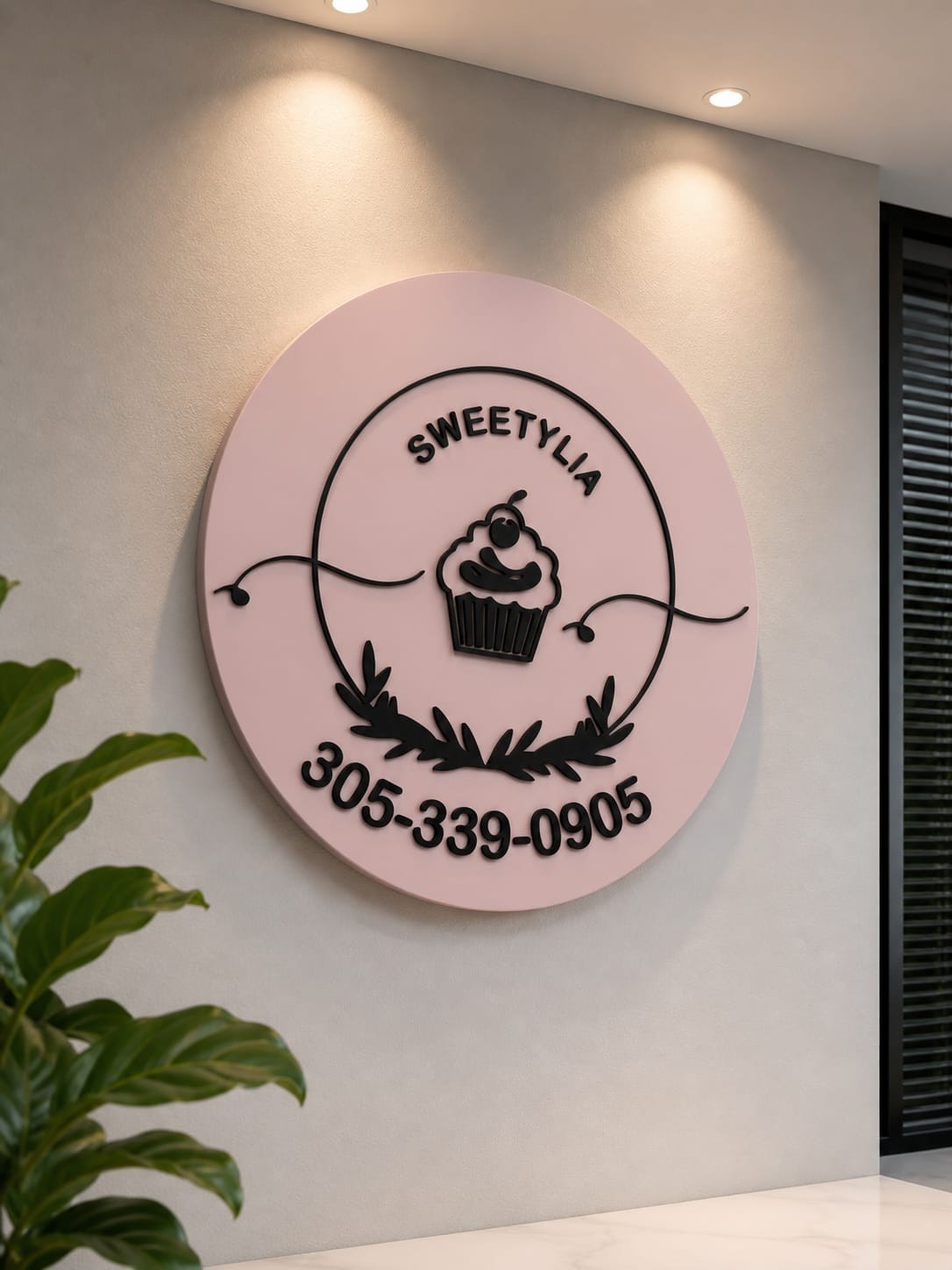 Custom Round Wall Sign-Business Logo, Wood Personalized/Send message to seller