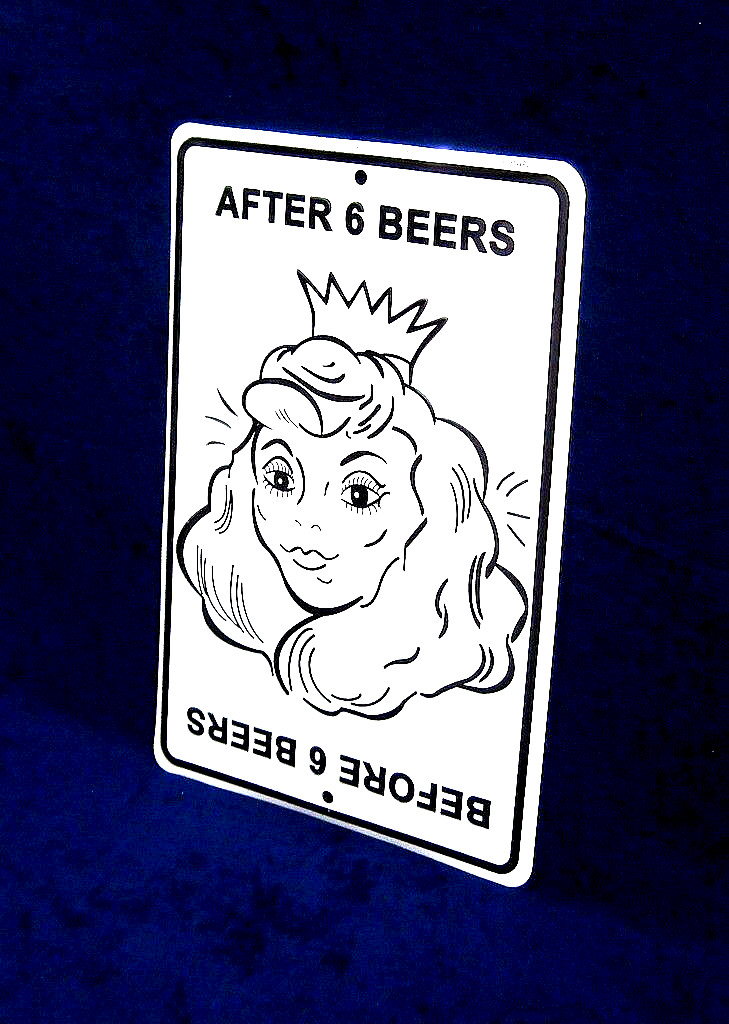 BEFORE & AFTER BEER *US MADE* Embossed Sign – Man Cave Garage Bar Pub Wall Decor