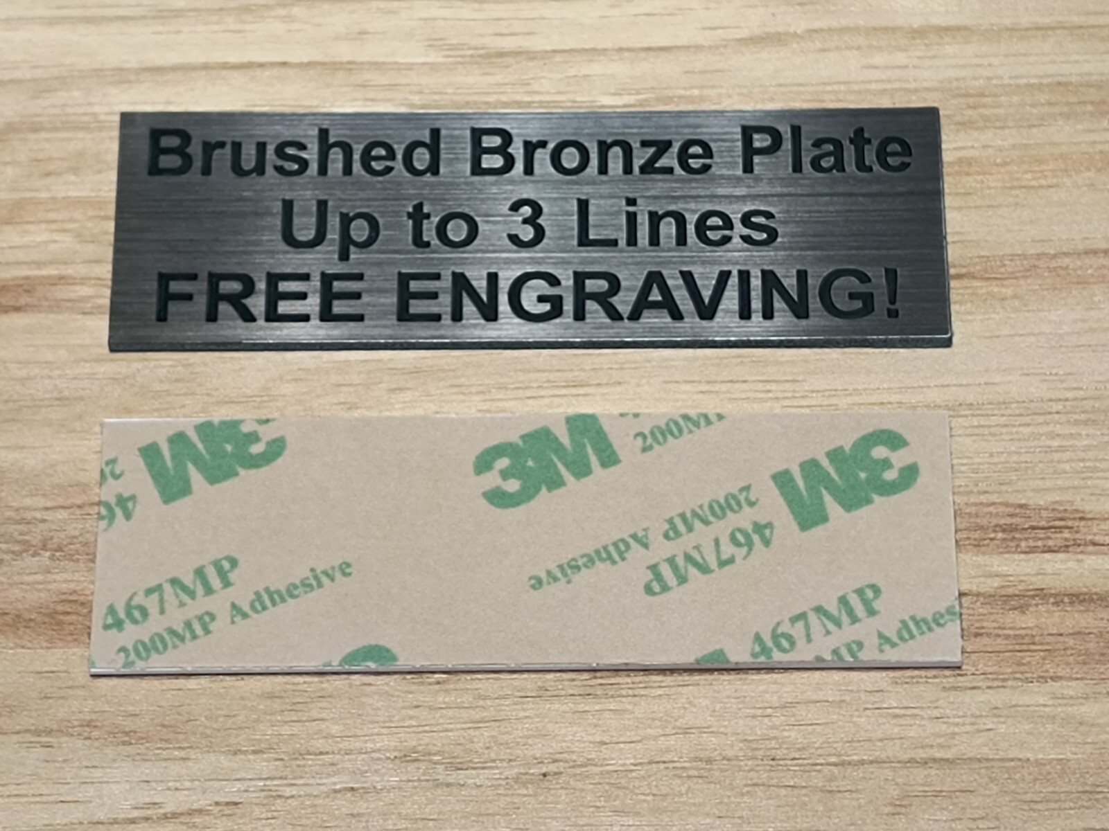 Custom Engraved 1×3 Plate – Gold, Silver, Copper or Bronze Finish Plaque Tag