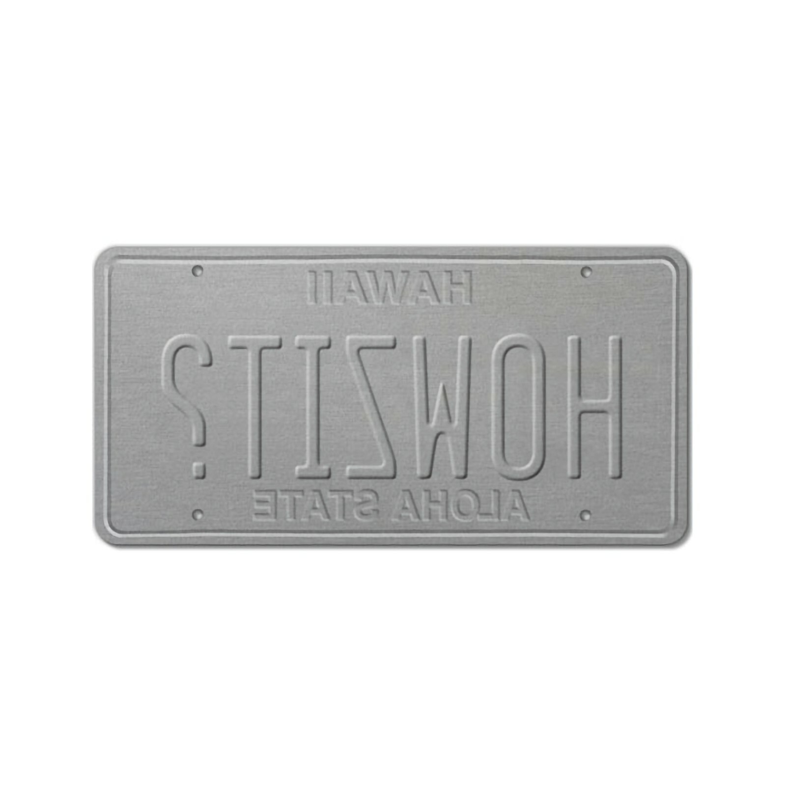 6in x 12in Vintage Hawaiian Embossed License Plate – Howzit?