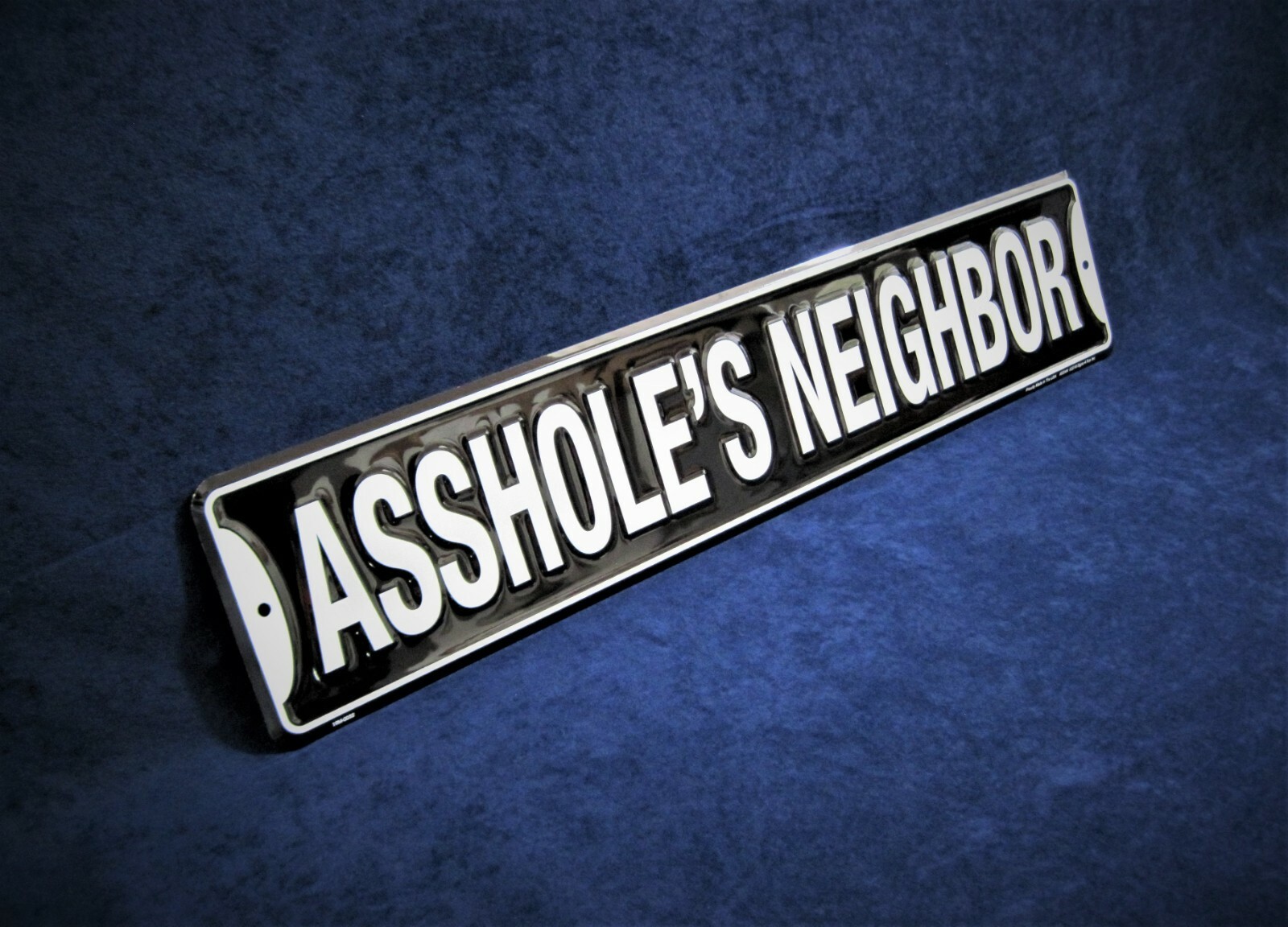 A-HOLE’S NEIGHBOR -*US MADE* 24″ Embossed Metal Sign Man Cave Garage Bar Décor