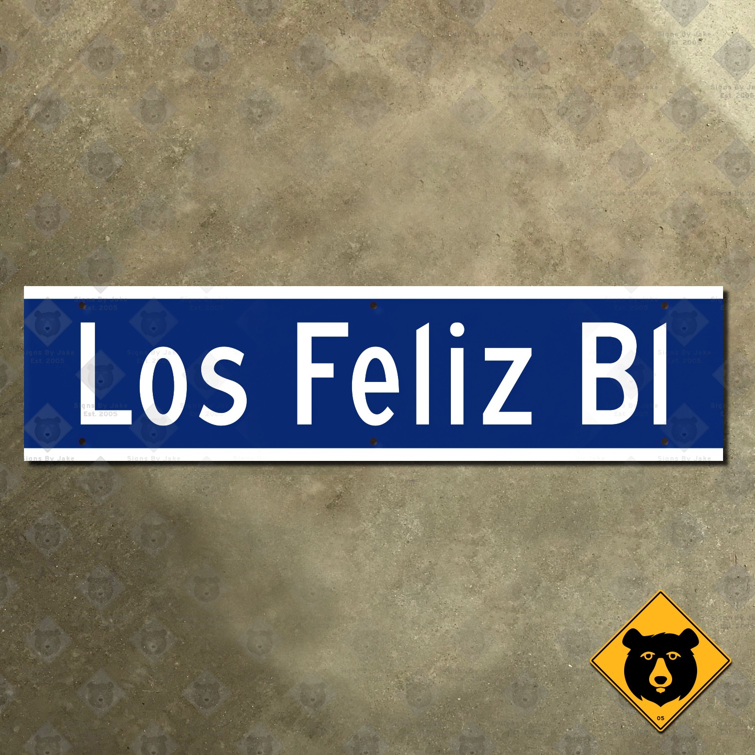 Los Angeles California Los Feliz Boulevard Blvd street highway road sign 24×6